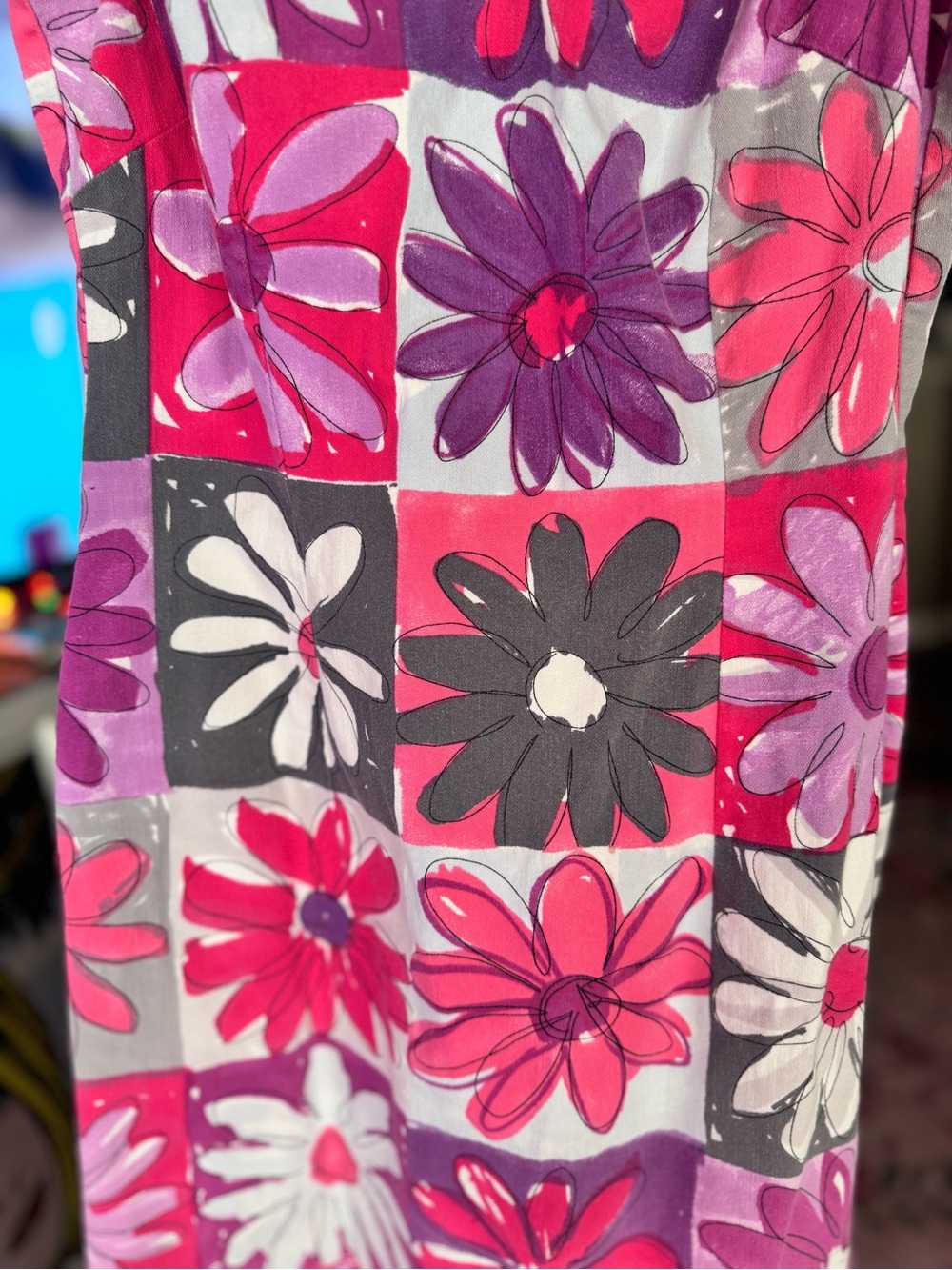 Moschino Pink, Purple & Gray Floral Slip Dress - Picture 4 of 8